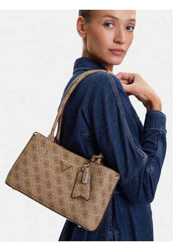 Guess Torebka Meridian II HWSG69 74090 Beżowy. Kolor: beżowy. Materiał: skórzane