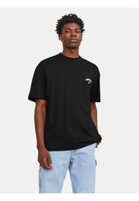 Jack & Jones - Jack&Jones T-Shirt Santorini 12251776 Czarny Wide Fit. Kolor: czarny. Materiał: bawełna #1