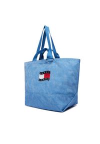 TOMMY HILFIGER - Tommy Hilfiger Torebka Wavy Flag Canvas Tote Bag AW0AW18466 Niebieski. Kolor: niebieski #5