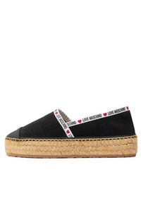 Love Moschino - LOVE MOSCHINO Espadryle JA10553G0IIG0000 Czarny. Kolor: czarny. Materiał: skóra, zamsz #4