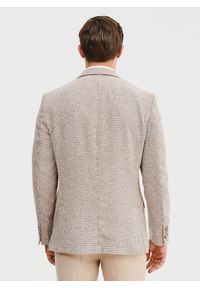 Pako Lorente - Brązowa marynarka w pepitkę. Okazja: na co dzień. Kolor: brązowy. Materiał: poliester, elastan, wiskoza. Sezon: wiosna. Styl: casual #6