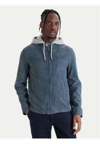 Milestone Kurtka skórzana Rivoli 612205 60785 Niebieski Regular Fit. Kolor: niebieski. Materiał: welur #1