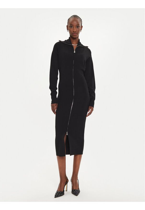 Pinko Sukienka codzienna Levulosio Abito 103989 A22A Czarny Slim Fit. Okazja: na co dzień. Kolor: czarny. Materiał: wiskoza, syntetyk. Typ sukienki: proste. Styl: casual