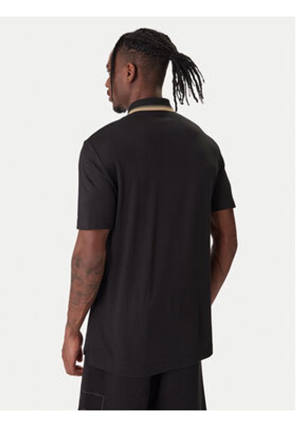 EA7 Emporio Armani Polo 7M001333 AF13739 UC001 Czarny Regular Fit. Typ kołnierza: polo. Kolor: czarny. Materiał: wiskoza