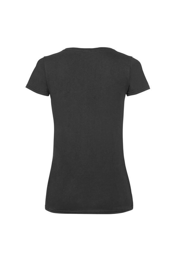 FRUIT OF THE LOOM - Koszulka Z Dekoltem W Szpic Dla Kobiet. Kolor: czarny. Sport: turystyka piesza