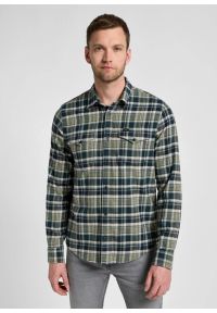 Lee - LEE MĘSKA KOSZULA LEE REGULAR SHIRT GREEN 112355698
