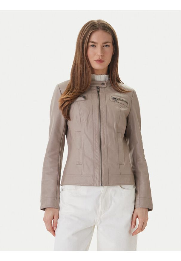 only - ONLY Kurtka z imitacji skóry Bandit 15081400 Beżowy Regular Fit. Kolor: beżowy. Materiał: skóra