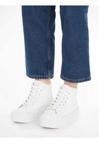 Calvin Klein Jeans Sneakersy Bold Vulc Flatf Mid Laceup Wn YW0YW01230 Biały. Kolor: biały #3
