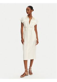 Patrizia Pepe Sukienka koszulowa 2A2870/A573-W146 Écru Regular Fit. Materiał: wiskoza. Typ sukienki: koszulowe #3