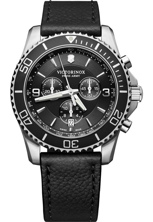 VICTORINOX - Zegarek Victorinox Zegarek męski Victorinox 241864 czarny. Kolor: czarny