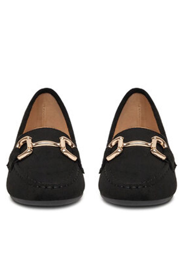 DeeZee Mokasyny LE601-42 Czarny. Kolor: czarny. Materiał: materiał