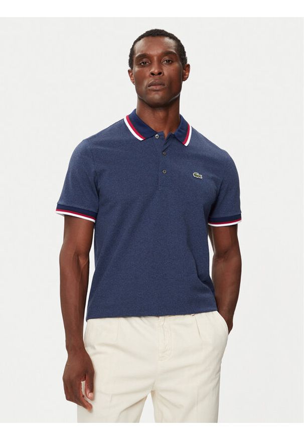 Lacoste Polo PH3461 Granatowy Regular Fit. Typ kołnierza: polo. Kolor: niebieski