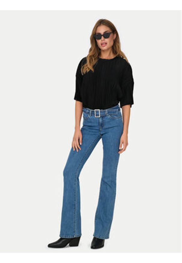 only - ONLY Bluzka Ravenna 15318506 Czarny Regular Fit. Kolor: czarny. Materiał: syntetyk
