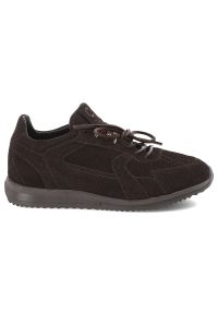 CheBello - Brązowe Sneakersy Chebello Modne Welurowe Obuwie Damskie. Okazja: na co dzień. Kolor: brązowy. Materiał: welur. Szerokość cholewki: normalna. Styl: casual, elegancki