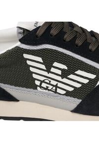 Emporio Armani Sneakersy X4X537 XM678 Q446 Khaki. Kolor: brązowy. Materiał: skóra, zamsz #3