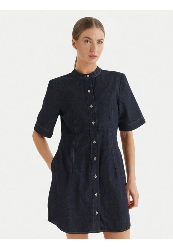 Calvin Klein Jeans Sukienka jeansowa LV047F797G Granatowy Regular Fit. Kolor: niebieski. Materiał: bawełna