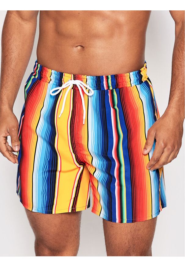 Mr. GUGU & Miss GO Szorty kąpielowe Mexican Stripes Kolorowy Regular Fit. Materiał: syntetyk. Wzór: kolorowy