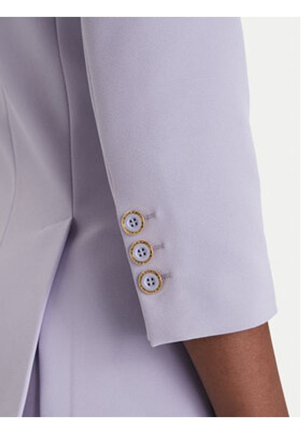 Elisabetta Franchi Marynarka GI-215-61E2-V590 Fioletowy Regular Fit. Kolor: fioletowy. Materiał: syntetyk