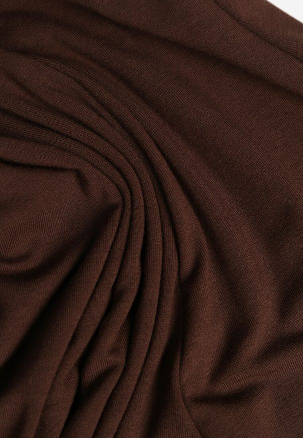 Renee - Brązowa Rozkloszowana Sukienka z Bawełny Tusmala. Okazja: na co dzień. Kolor: brązowy. Materiał: bawełna. Typ sukienki: proste. Styl: elegancki, casual