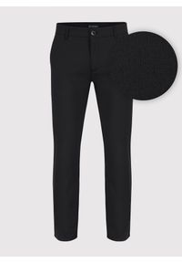 Pako Lorente - PAKO LORENTE – Męskie gładkie czarne spodnie P23SF-WX-003-C-S. Kolor: czarny. Materiał: poliester, wiskoza, elastan. Wzór: gładki #6