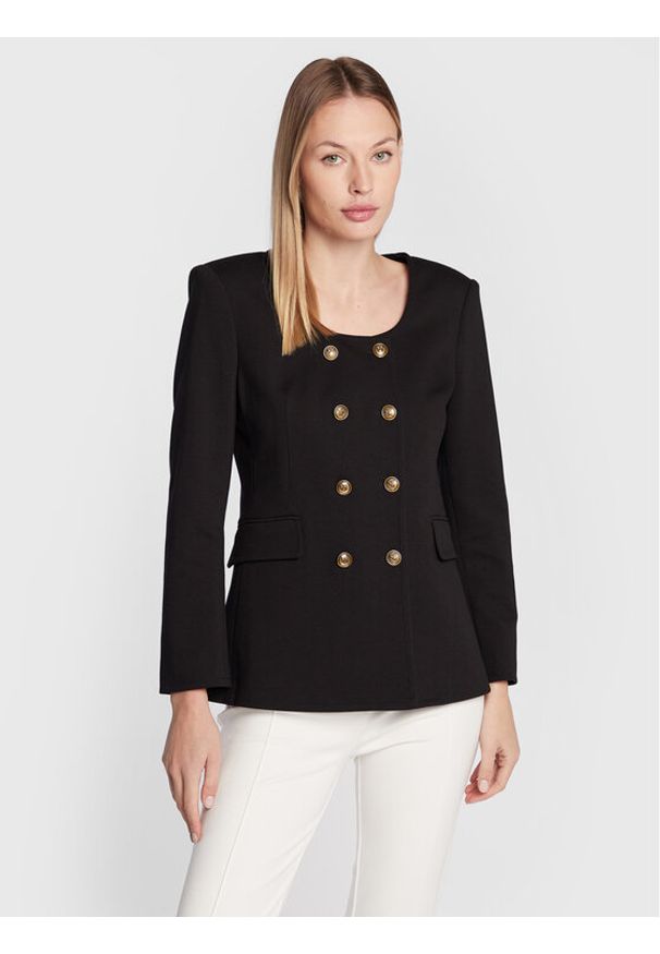 Pinko Marynarka Eugenia 1G1890 1739 Czarny Slim Fit. Kolor: czarny. Materiał: wiskoza