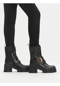 Versace Jeans Couture Botki 79VA3S86 71570 899 Czarny. Kolor: czarny. Materiał: skóra