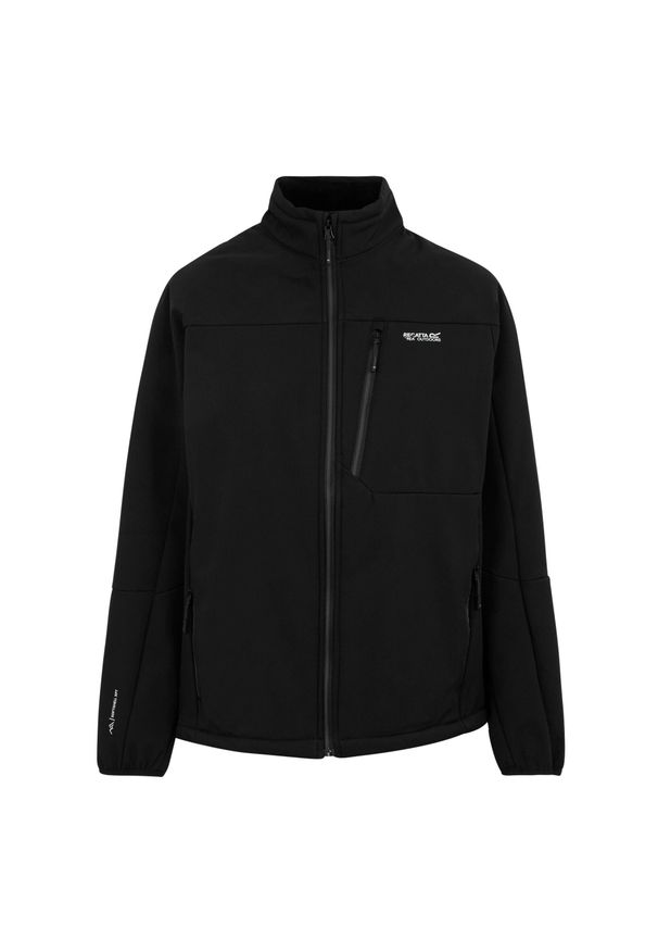 Regatta - Męska Kurtka Soft Shell Mountdale. Kolor: czarny. Sport: turystyka piesza