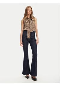 Marciano Guess Bluzka 5YGH12 7298A Brązowy Regular Fit. Kolor: brązowy. Materiał: wiskoza #5