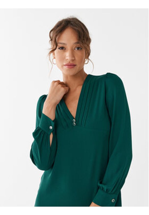Liu Jo Sukienka codzienna MF3322 T0414 Zielony Regular Fit. Okazja: na co dzień. Kolor: zielony. Materiał: syntetyk. Typ sukienki: proste. Styl: casual