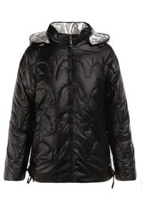 Born2be - Czarna Kurtka Ocyporena. Kolor: czarny. Materiał: tkanina. Wzór: aplikacja #4