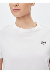 Tommy Jeans T-Shirt Script DW0DW17367 Biały Regular Fit. Kolor: biały. Materiał: bawełna