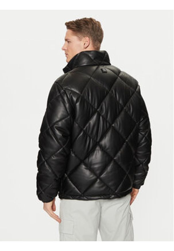 Hugo - HUGO Kurtka z imitacji skóry Borin2441 50524237 Czarny Slim Fit. Kolor: czarny. Materiał: skóra