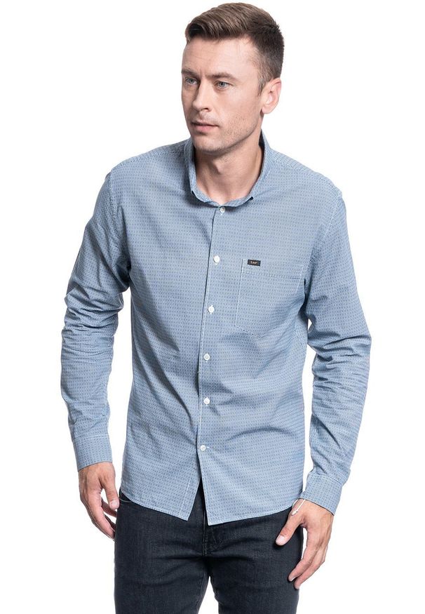 Lee - KOSZULA MĘSKA LEE REFINED SLIM BUTTON INDIGO L69XHGDK 112117231