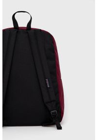 JanSport - Jansport plecak kolor bordowy duży gładki. Kolor: czerwony. Materiał: poliester. Wzór: gładki #4