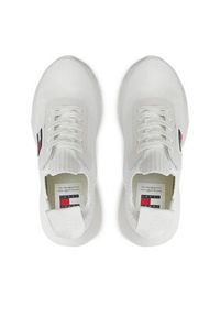 Tommy Jeans Sneakersy Tjw Knit Runner EN0EN02564 Écru. Materiał: skóra