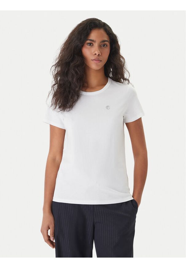 BOSS T-Shirt Eventsa11 50562055 Écru Slim Fit. Materiał: bawełna