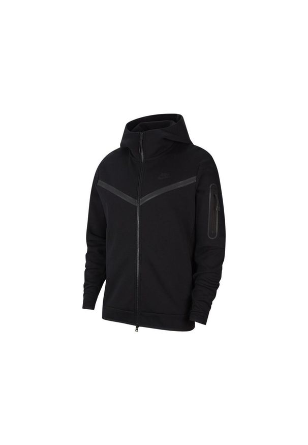 Bluza męska sportowa rozpinana z kapturem Nike TECH FLEECE. Typ kołnierza: kaptur. Kolor: czarny