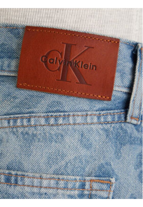 Calvin Klein Jeans Spódnica jeansowa 90S Mini LV147F679G Niebieski Regular Fit. Kolor: niebieski. Materiał: bawełna
