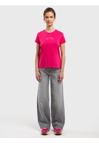 Big-Star - Koszulka damska bawełniana z nadrukiem różowa Benea 602. Okazja: na co dzień. Kolor: różowy. Materiał: bawełna. Wzór: nadruk. Styl: klasyczny, casual, elegancki #5