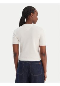 Tommy Jeans Sweter Essential DW0DW19336 Écru Regular Fit. Materiał: bawełna #5