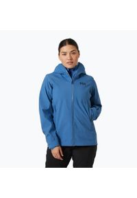 Kurtka przeciwdeszczowa damska Helly Hansen Verglas 3L. Kolor: niebieski. Sport: turystyka piesza #1