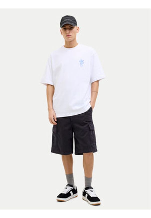 Jack & Jones - Jack&Jones Szorty materiałowe Karl 12269374 Czarny Loose Fit. Kolor: czarny. Materiał: bawełna