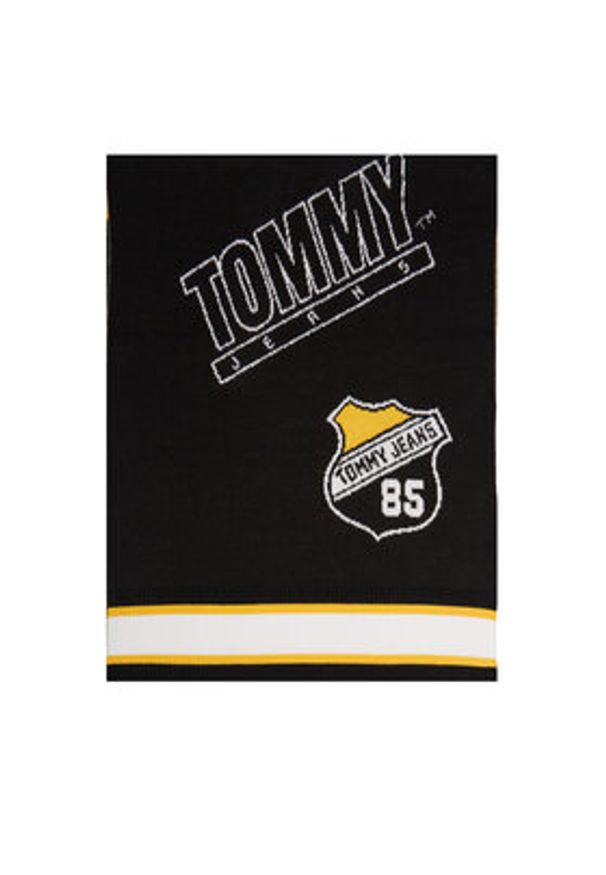 Tommy Jeans Szalik AM0AM10633 Czarny. Kolor: czarny. Materiał: materiał, bawełna