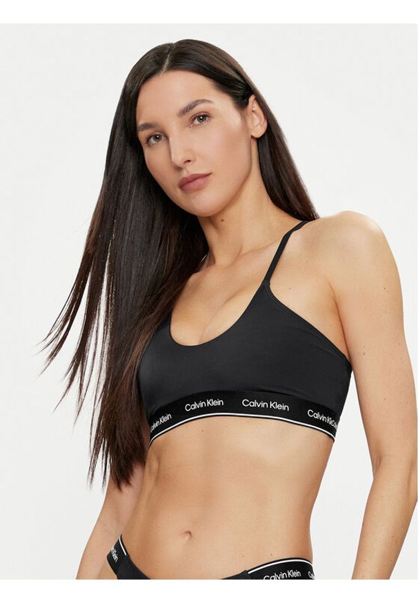 Calvin Klein Swimwear Góra od bikini KW0KW02426 Czarny. Kolor: czarny. Materiał: syntetyk