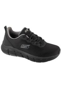 skechers - Buty sportowe Sneakersy męskie, Bobs B Flex - Icy Edge. Zapięcie: sznurówki. Kolor: czarny. Materiał: dzianina. Szerokość cholewki: normalna. Model: Skechers Sport