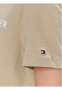TOMMY HILFIGER - Tommy Hilfiger T-Shirt Logo WW0WW40276 Beżowy Regular Fit. Kolor: beżowy. Materiał: bawełna #4