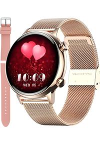 Smartwatch Enter SAT.110.1410.539-SET Różowe złoto. Rodzaj zegarka: smartwatch. Kolor: różowy, złoty, wielokolorowy
