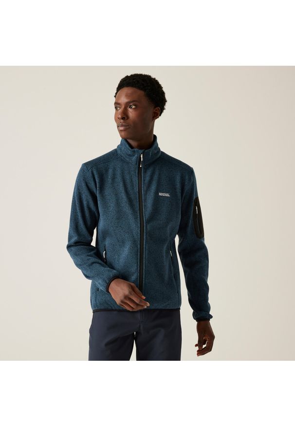 Polar turystyczny męski Newhill Regatta z suwakiem. Kolor: zielony, niebieski, brązowy, wielokolorowy. Materiał: polar. Sport: turystyka piesza