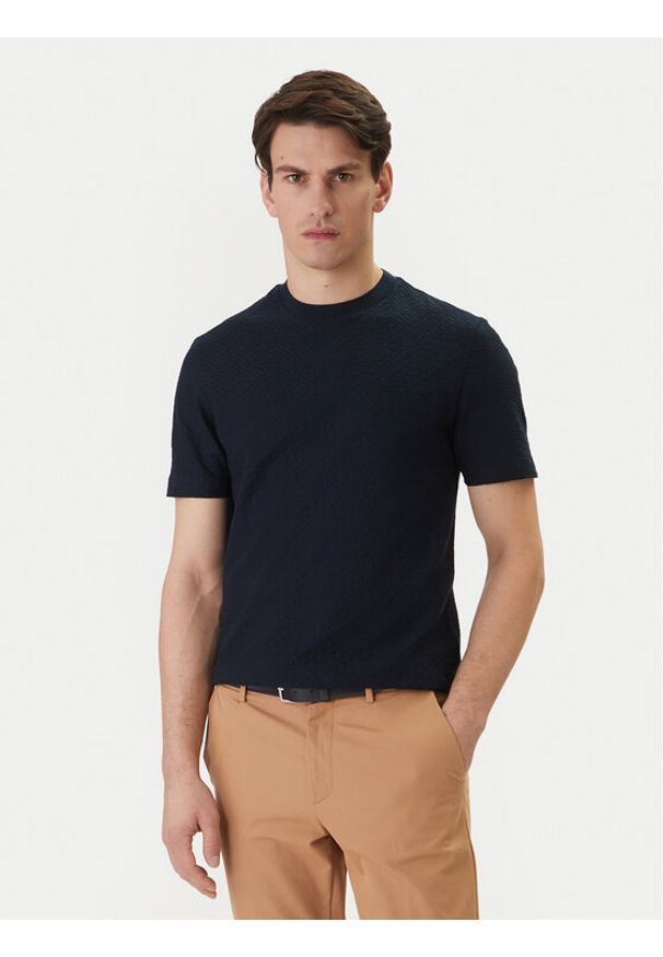 BOSS T-Shirt H-Thompson 228 50557395 Granatowy Regular Fit. Kolor: niebieski. Materiał: bawełna