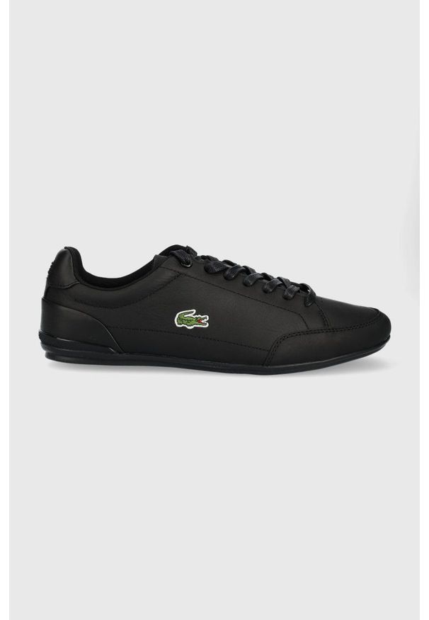 Lacoste sneakersy skórzane CHAYMON CRAFTED 0722 1 kolor czarny. Nosek buta: okrągły. Zapięcie: sznurówki. Kolor: czarny. Materiał: skóra. Sport: bieganie